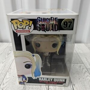 Funko Pop 97 Harley Quinn Figure with Blonde and Blue Accents